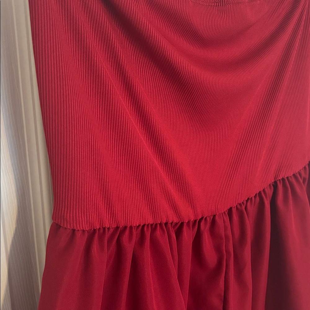 SHEIN Red Strapless Romper - Picture 3 of 5